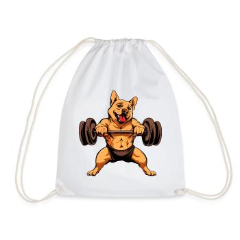 Trainer Hund - Turnbeutel - Weiß - Vorne