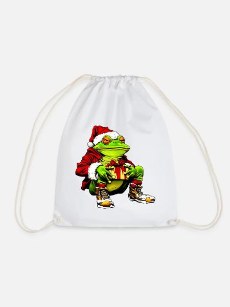 Frösche Weihnachten - Turnbeutel - Weiß