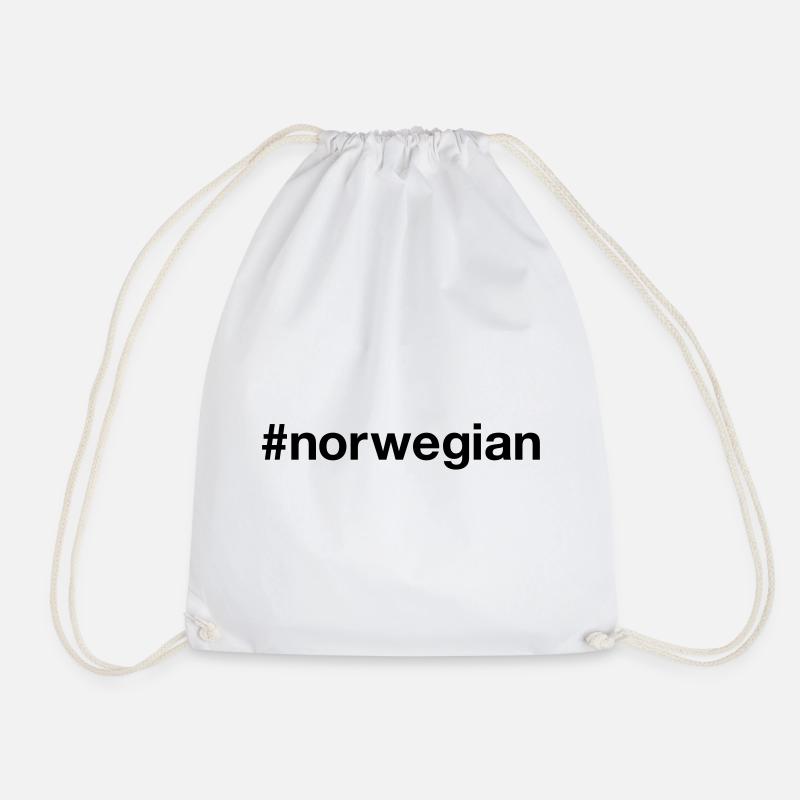 Norwegisch Hashtag Norwegen Norway Norge - Turnbeutel - Weiß