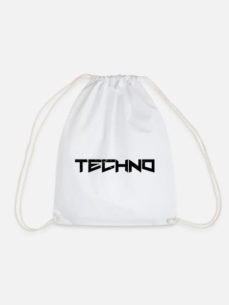 Techno - Turnbeutel - Weiß