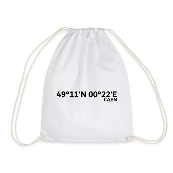 Coordonnées de Caen - Sac de sport léger - blanc - Devant