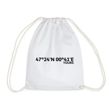 Tours Coordinates - Drawstring Bag - white - Front