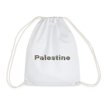 Palestine Colourful - Drawstring Bag - white - Front