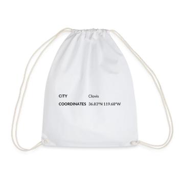 Les coordonnées de Clovis, Californie, États-Unis - Sac de sport léger - blanc - Devant