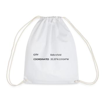 Coordonnées Bakersfield, Californie, États-Unis - Sac de sport léger - blanc - Devant