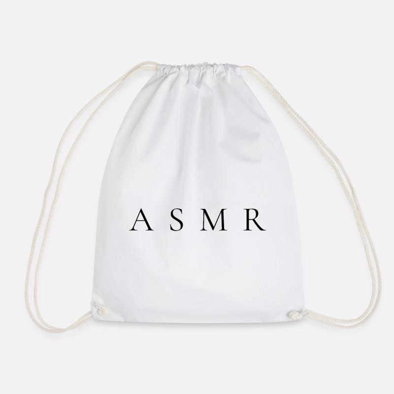 asmr - Drawstring Bag - white