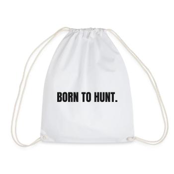 BORN TO HUNT Carnivore Outdoor Statement - Turnbeutel - Weiß - Vorne