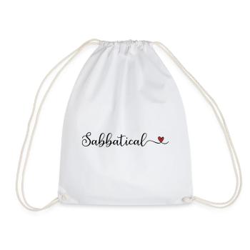Sabbatical cute Typography with a Heart - Drawstring Bag - white - Front