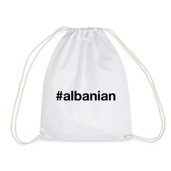 ALBANIAN Hashtag Albanisch Albanien Albanier - Turnbeutel - Weiß - Vorne