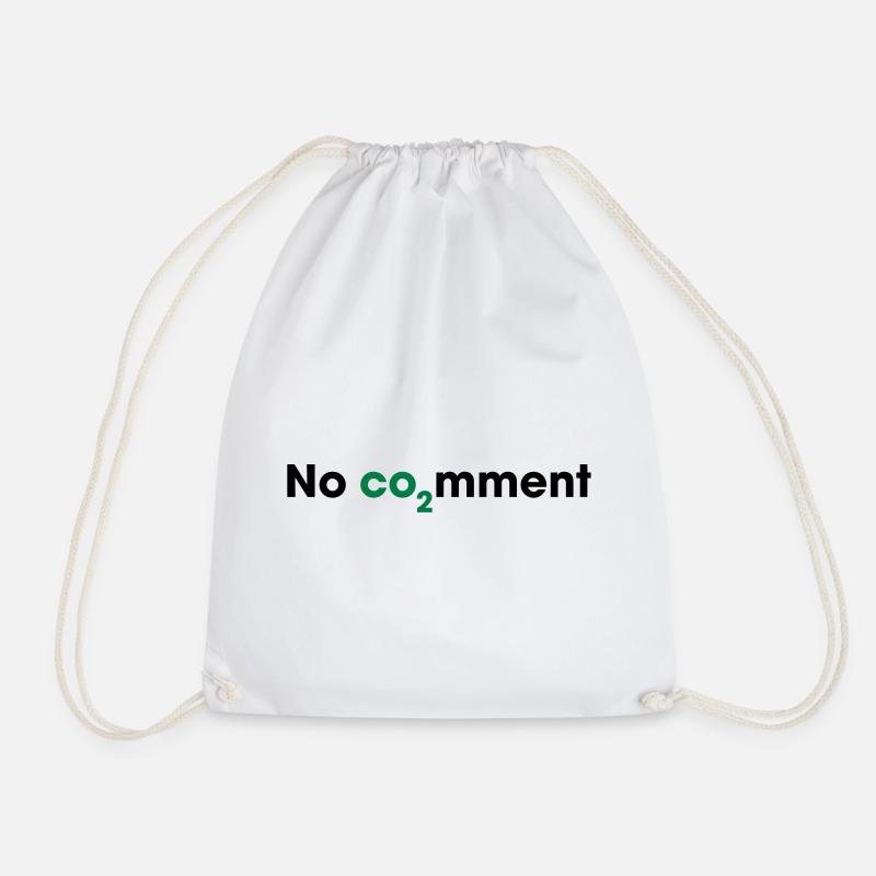 No CO2 Comment – Clean Energy Statement - Drawstring Bag - white