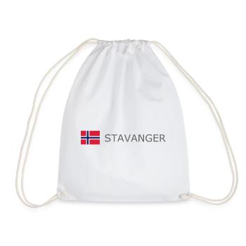 Norway Flag - Stavanger - Norge - Norwegen - Drawstring Bag - white - Front