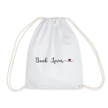 Book Lover - Drawstring Bag - white - Front