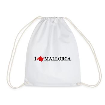 I love Mallorca - Drawstring Bag - white - Front