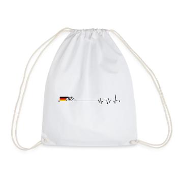 Germany flag bicycle - Drawstring Bag - white - Front