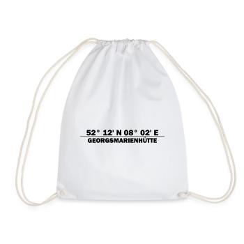 Georgsmarienhütte coordinates - Drawstring Bag - white - Front