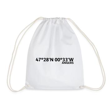 Angers coordinates - Drawstring Bag - white - Front