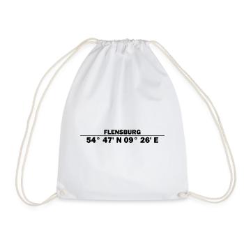 Flensburg coordinates - Drawstring Bag - white - Front
