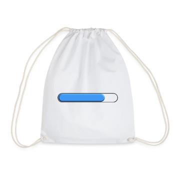 Average gauge Blue (three quarters) - Drawstring Bag - white - Front