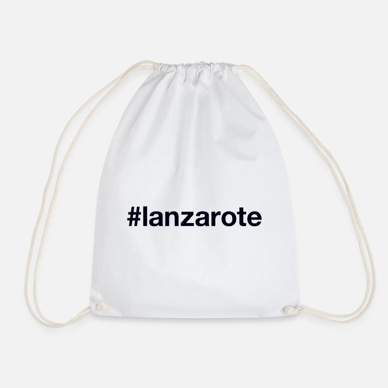 LANZAROTE Spanien Spain Hashtag - Turnbeutel - Weiß