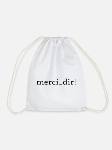 merci dir! - Turnbeutel - Weiß