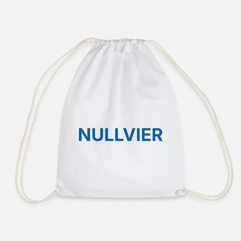 Nullvier blau - Turnbeutel - Weiß