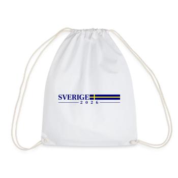 Drapeau de Suède 2026 - Sac de sport léger - blanc - Devant