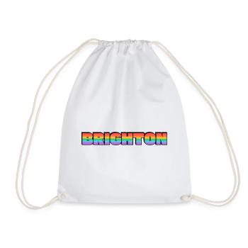 Fierté arc-en-ciel LGBTQ gay Brighton UK - Sac de sport léger - blanc - Devant