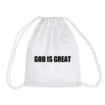 god is great - Turnbeutel - Weiß - Vorne