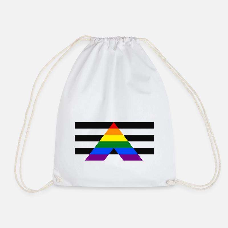 Straight Ally - Logo - Turnbeutel - Weiß