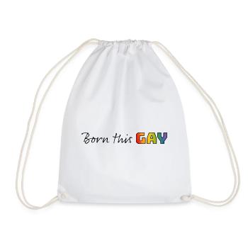 Rainbow né ce gay - Sac de sport léger - blanc - Devant