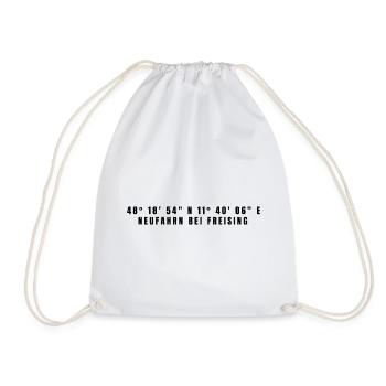 Neufahrn bei Freising Bavaria Coordinates - Drawstring Bag - white - Front