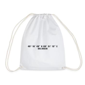 Balingen Baden-Württemberg Koordinaten - Turnbeutel - Weiß - Vorne