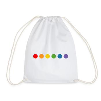 boules arc-en-ciel LGBT lgbtqi queer lgbt csd tshirt - Sac de sport léger - blanc - Devant