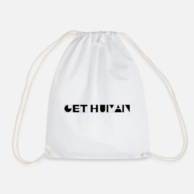 Get Human - Drawstring Bag - white