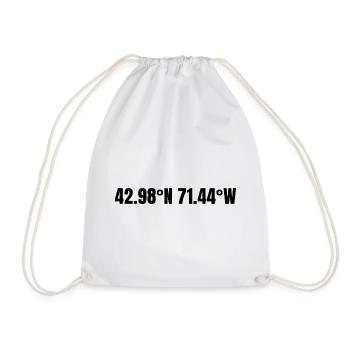 Manchester, New Hampshire, United States Coordinates - Drawstring Bag - white - Front