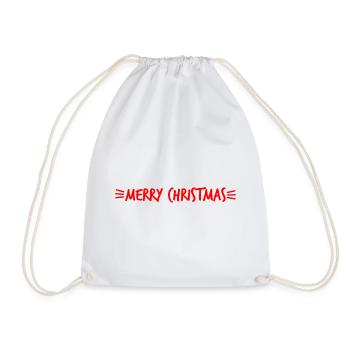WEIHNACHTSMANN. WEIHNACHTEN. FROHE WEIHNACHTEN. ICH KANN NICHT - Turnbeutel - Weiß - Vorne