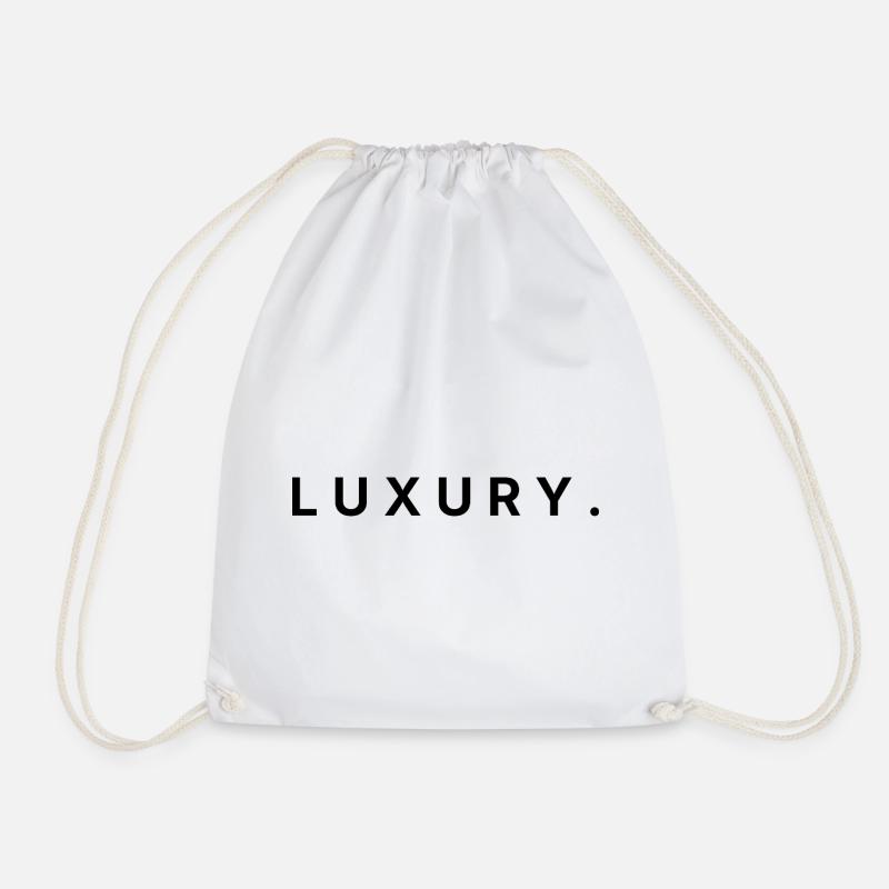 Luxury Lifestyle - Drawstring Bag - white