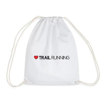 I Love Trail Running - Drawstring Bag - white - Front