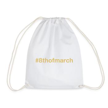 né le 8 mars Anniversaire anniversaire - Sac de sport léger - blanc - Devant