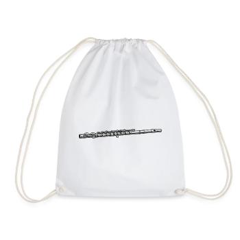 Flute Music - Drawstring Bag - white - Front
