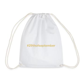 born on September 29 Birthday birthday - Drawstring Bag - white - Front