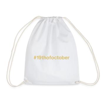 né le 19 octobre Anniversaire anniversaire - Sac de sport léger - blanc - Devant