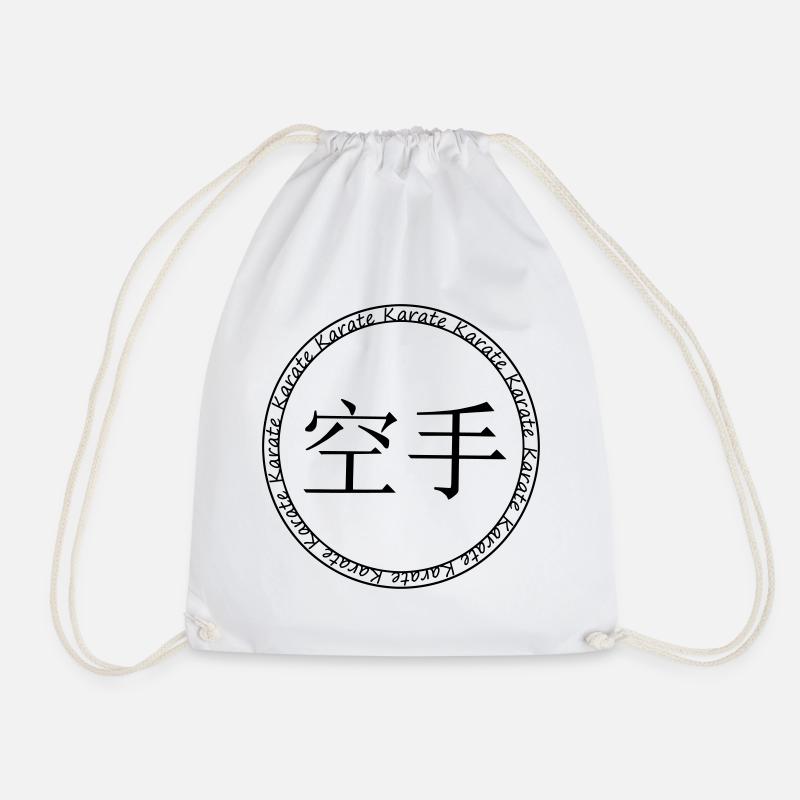Karate Schriftzeichen Schrift chinesisch japanisch - Turnbeutel - Weiß