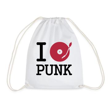 I dj / play / listen to punk - Turnbeutel - Weiß - Vorne