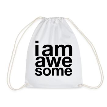 I AM Awesome - Turnbeutel - Weiß - Vorne