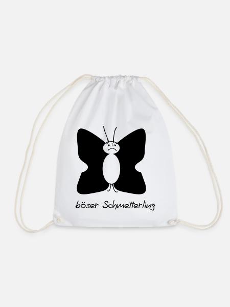 böser Schmetterling - Turnbeutel - Weiß