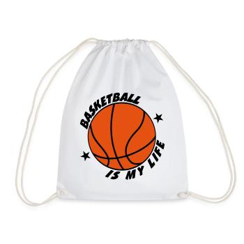 Basketball - Drawstring Bag - white - Front