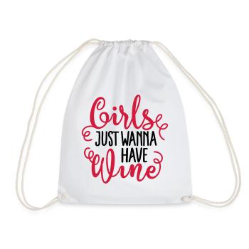 Girls just wanna have wine - Sac de sport léger - blanc - Devant
