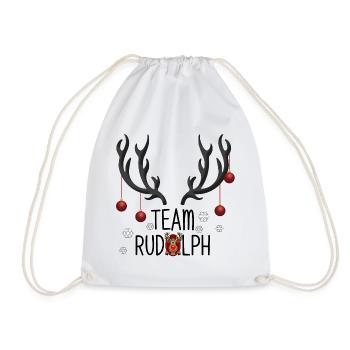 Weihnachtsteam Rudolph Abenteuer - Turnbeutel - Weiß - Vorne