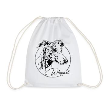 WHIPPET Windhund Windhunde Hunde Hund Wilsigns - Turnbeutel - Weiß - Vorne
